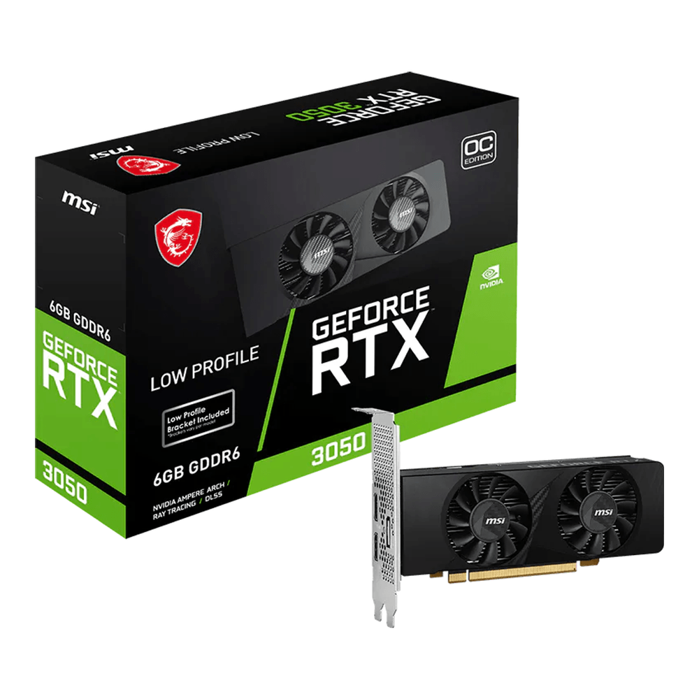 MSI GeForce RTX 3050 LP 6G OC 低功耗双槽显卡